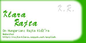 klara rajta business card